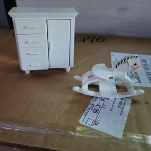 Wooden dollhouse furniture